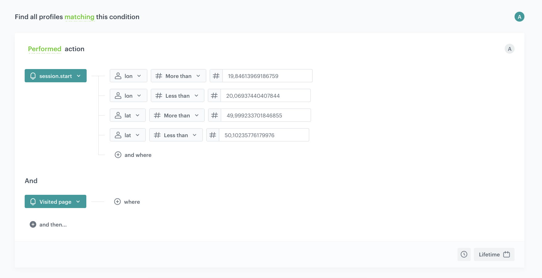 Example of geoanalytics