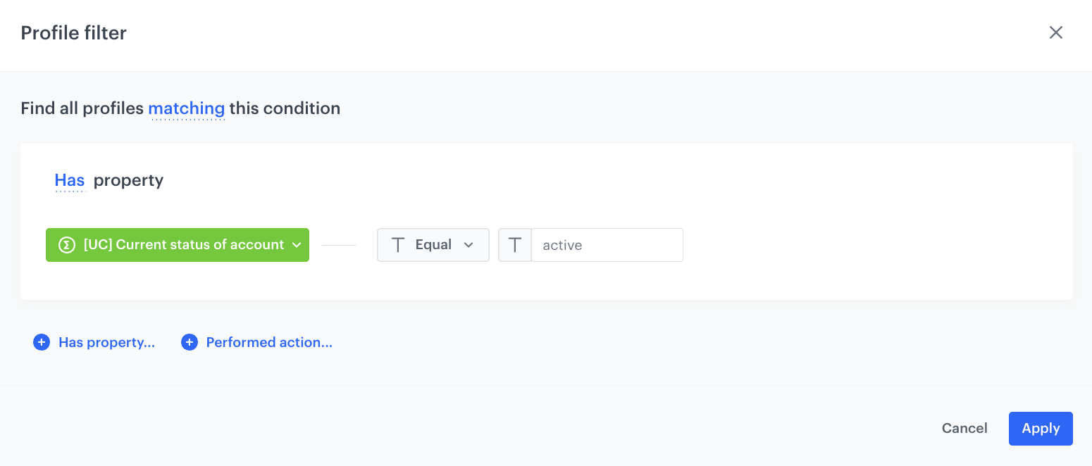 The audience settings