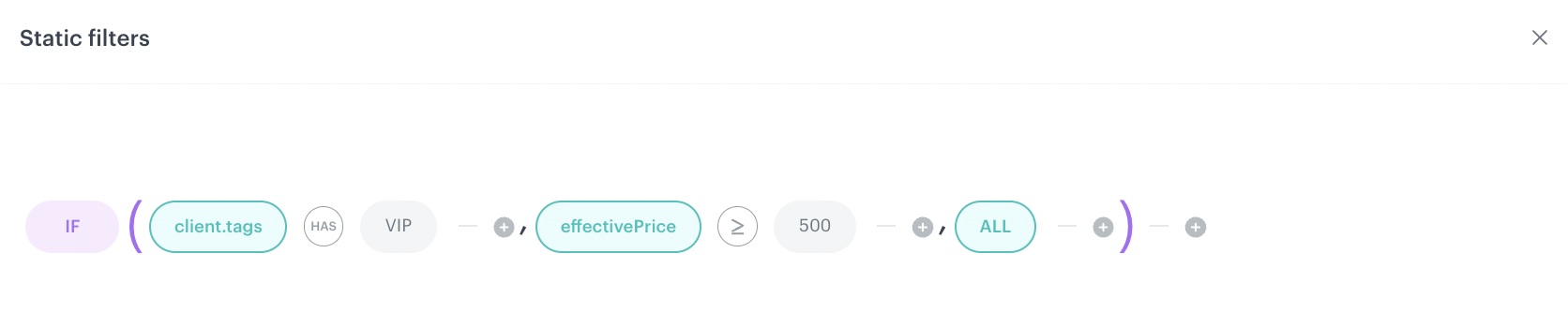 The final configuration of the IQL query