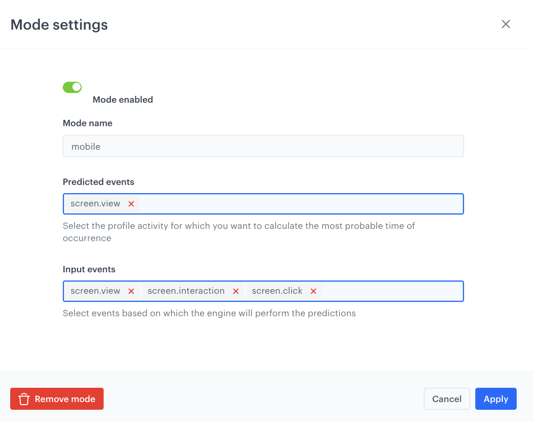 An example of a segmentation of male customers