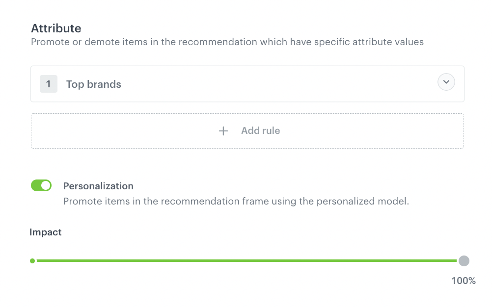 Example of boosting configuration