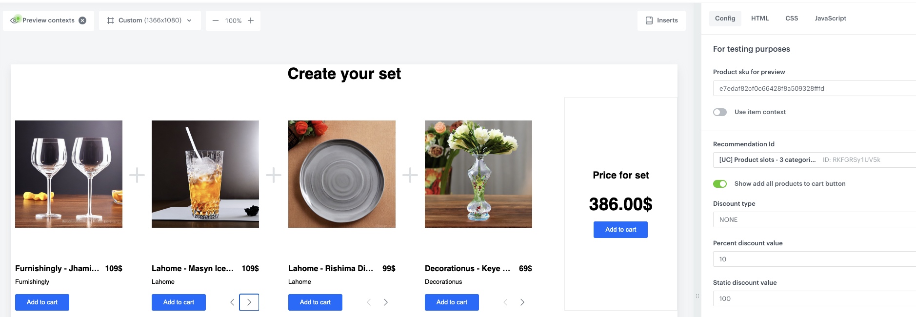 Product Sets Template