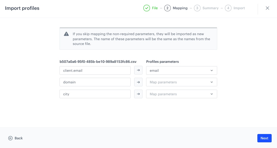 The view of the mapping process