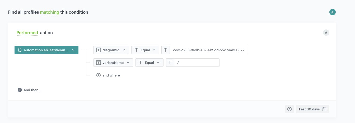 The view of the segmentation configuration