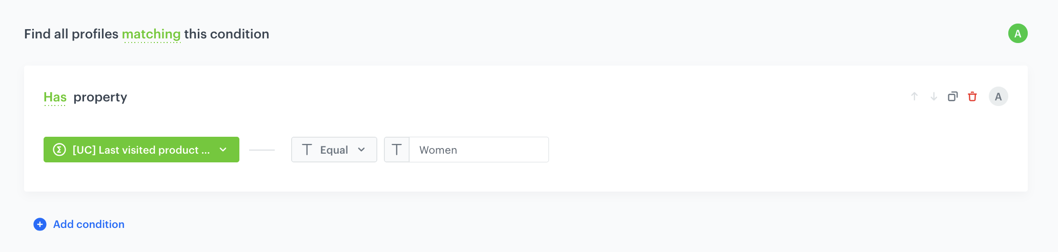 Configuration of the segmentation