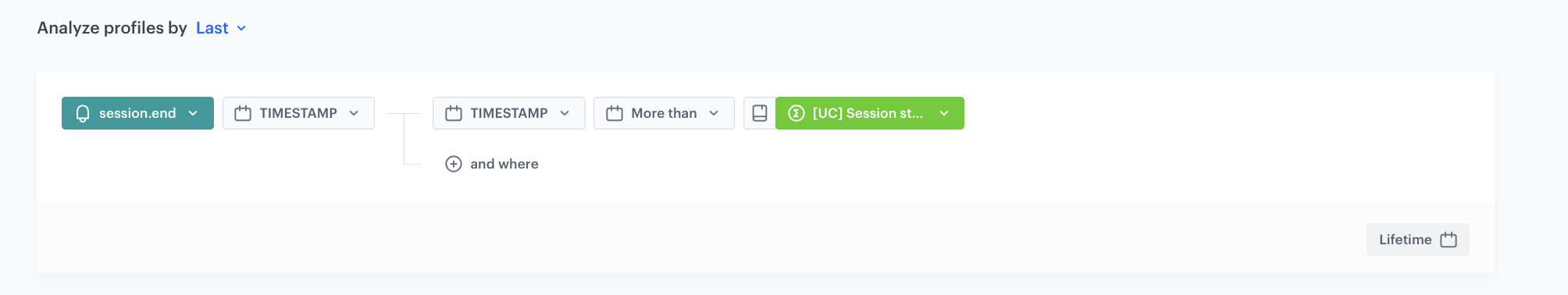 The configuration of the end session aggregate