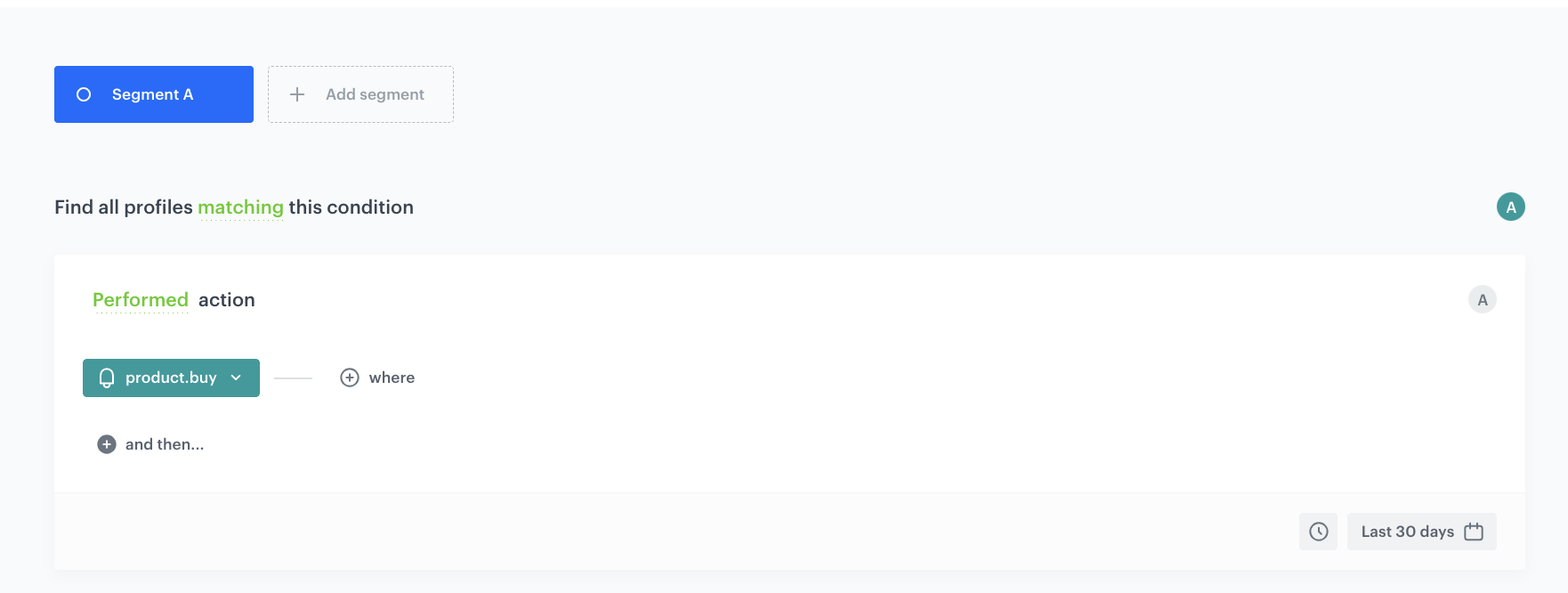 Configuration of the source segment