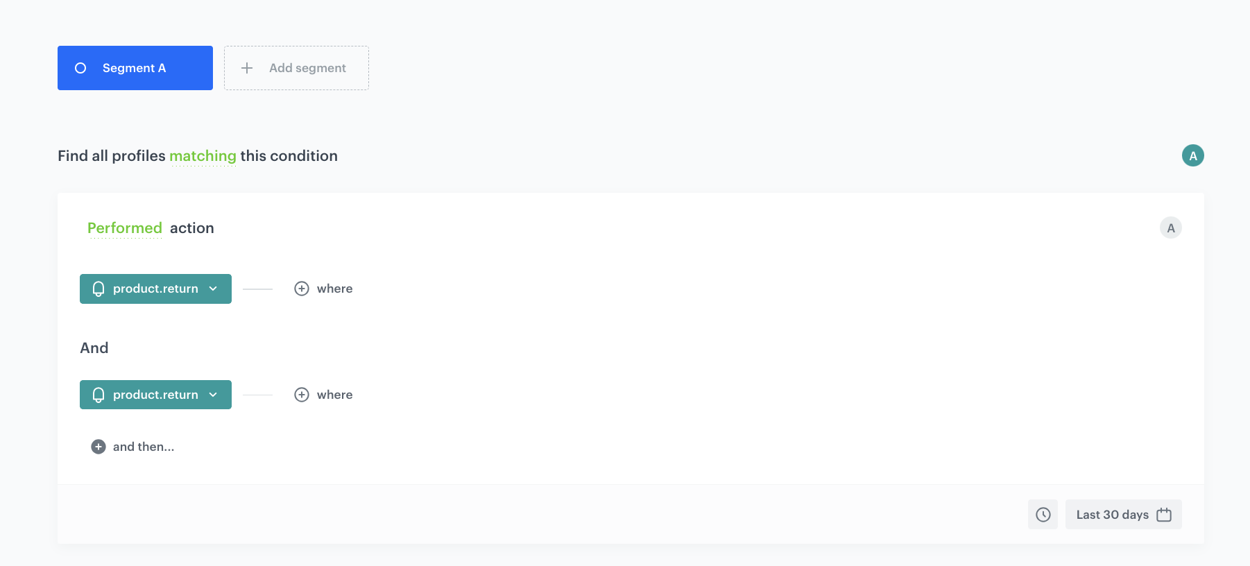 Configuration of the target segmentation