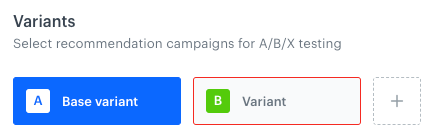 B Variant tab