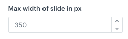 A field in the Config tab requiring a number value