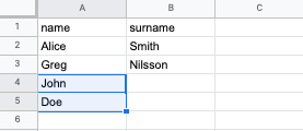 The screen presents values added in a column dimension