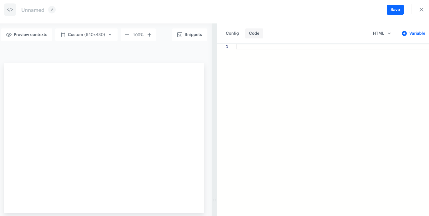 Snippet editor