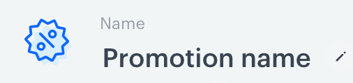 Promotion name in Synerise