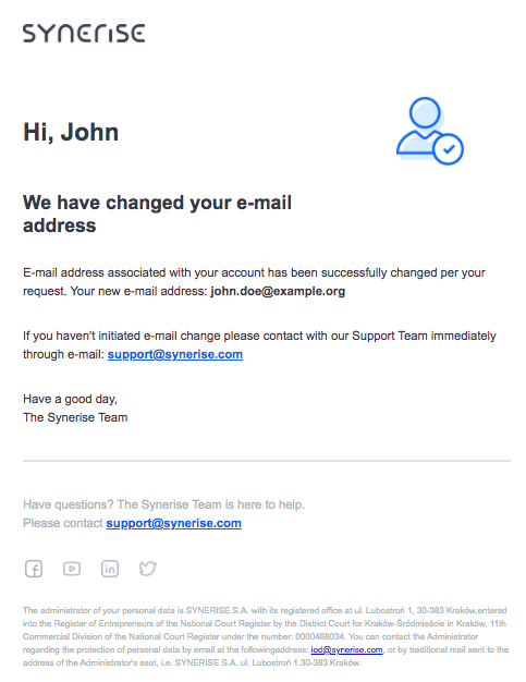 Selecting system email templates