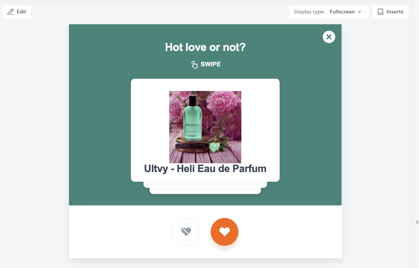 In-app preview