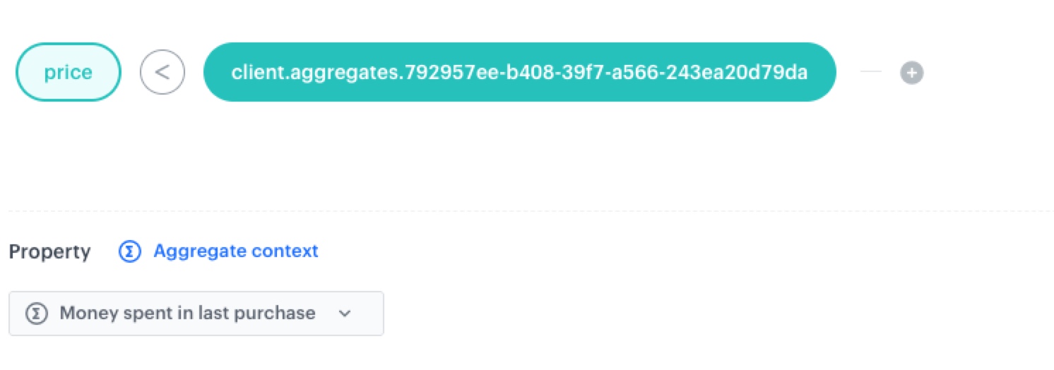 IQL Query filter in AI Hub comparing a customer aggregate metric value