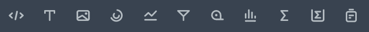 The panel of analysis icons