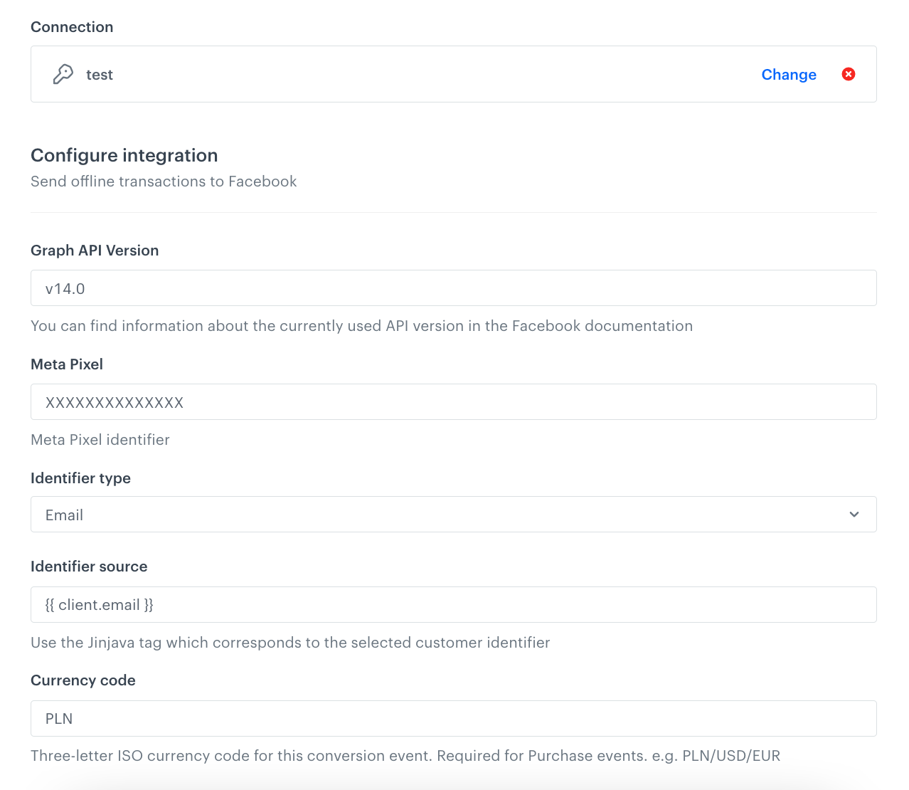 Send offline transactions to Facebook — Synerise Documentation