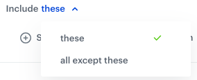 The Include option