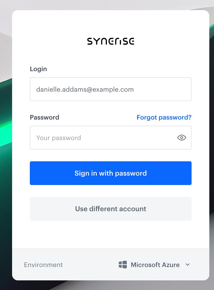 Logging in with a password