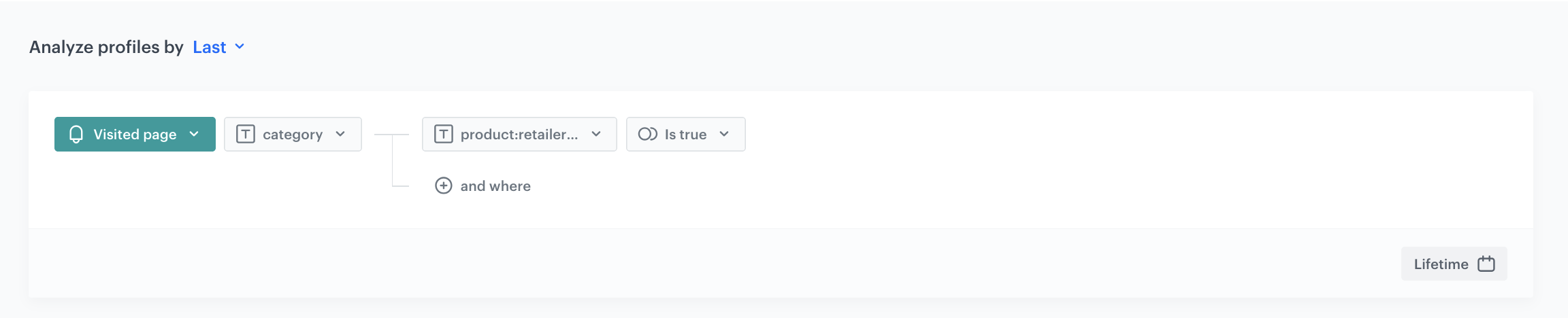 Decision Hub Last aggregate returning the category of the last visited product page over a customer's lifetime
