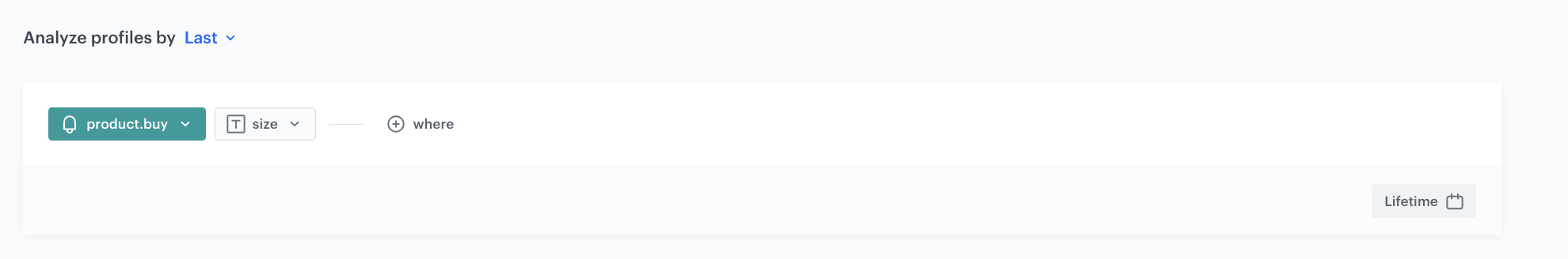 Screenshot presenting aggregate conditions