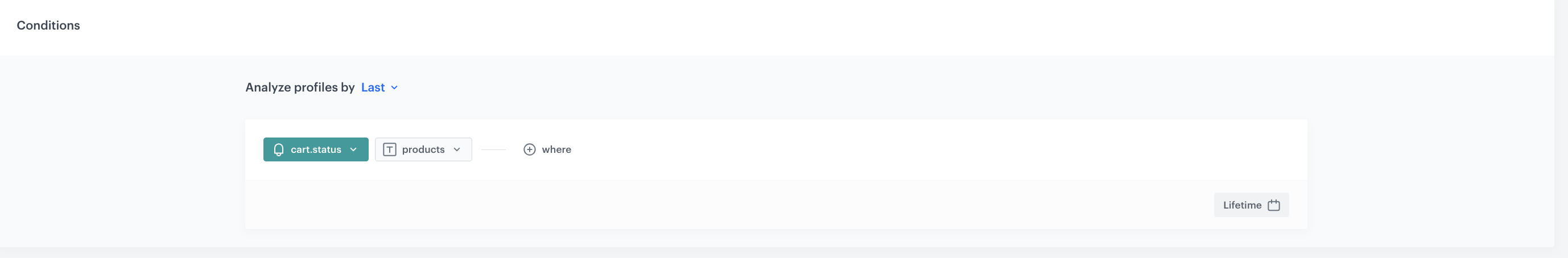 Decision Hub Last aggregate returning the products parameter of the last cart.status event over a customer's lifetime