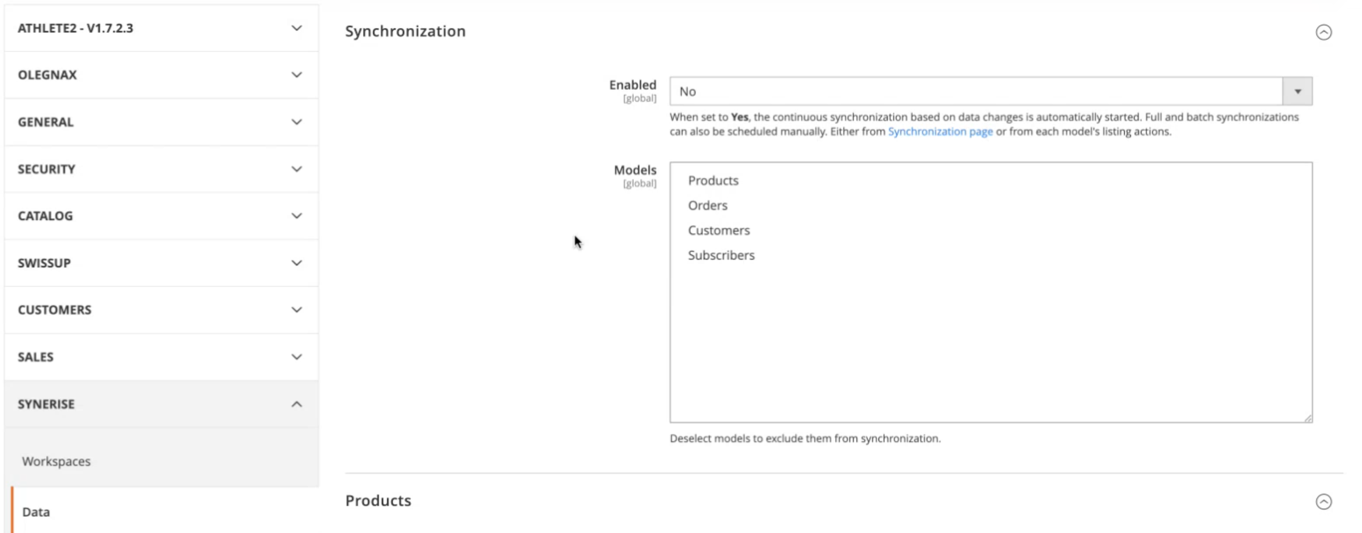 Synchronizing and exporting data — Synerise Documentation