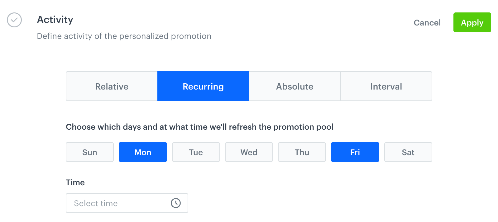 Limits for check-out