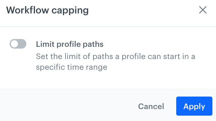 Limit profile paths toggle in Capping settings