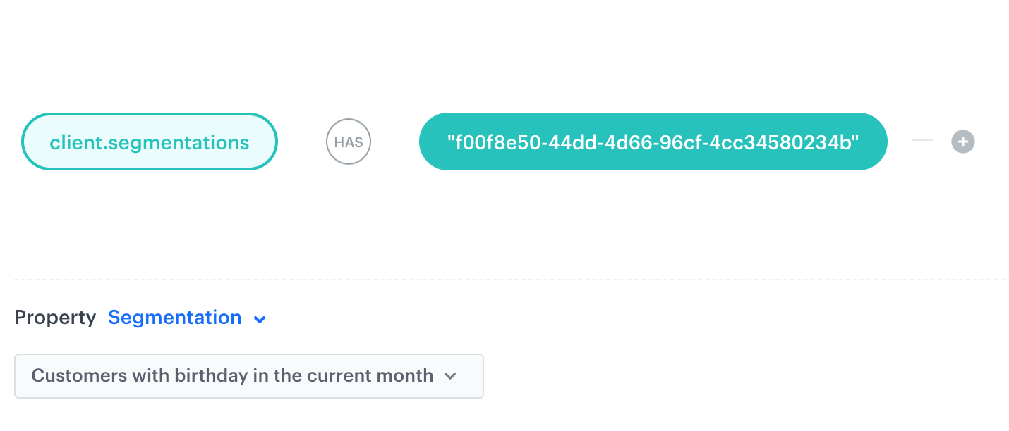 IQL Query filter in AI Hub filtering recommendations by customer segmentation membership