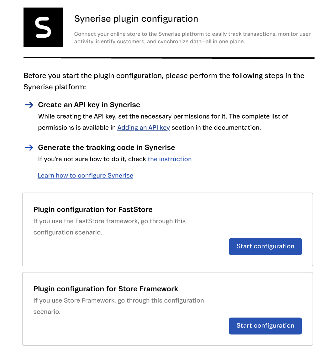 Selection of the configuration scenario