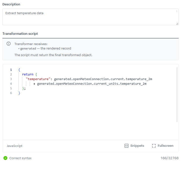 Transformer editor with the script