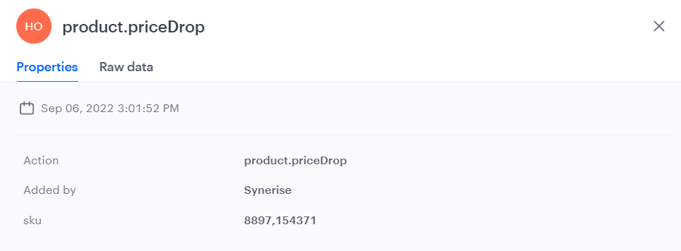 Push notification with price drop alert — Synerise Documentation