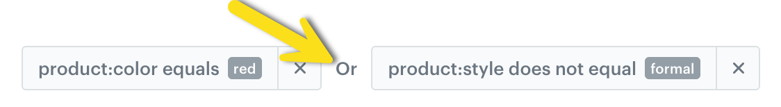 Click the operator to change it