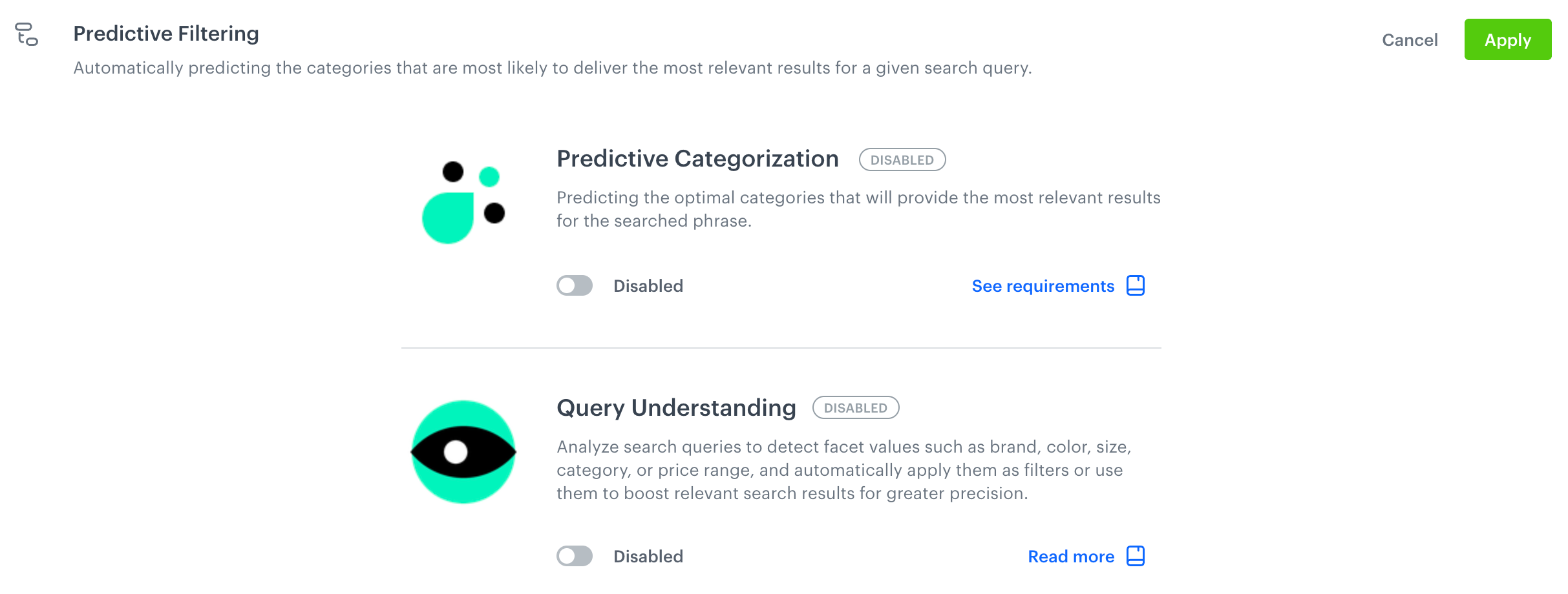 The Predictive Filtering section