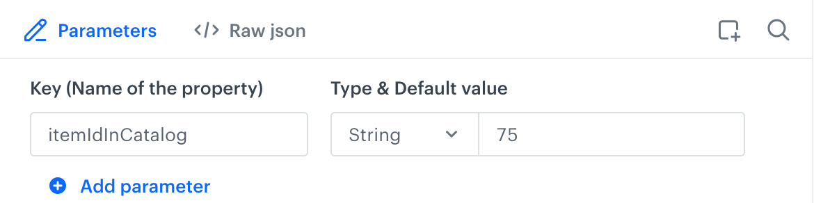 Providing a value for the {{ context.itemIdInCatalog }} insert