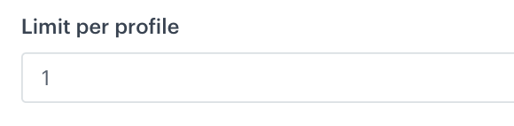 Limit per customer in Synerise