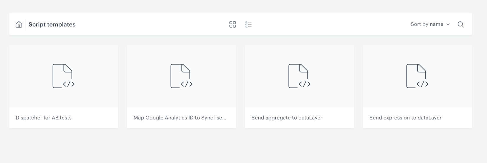 Script templates folder