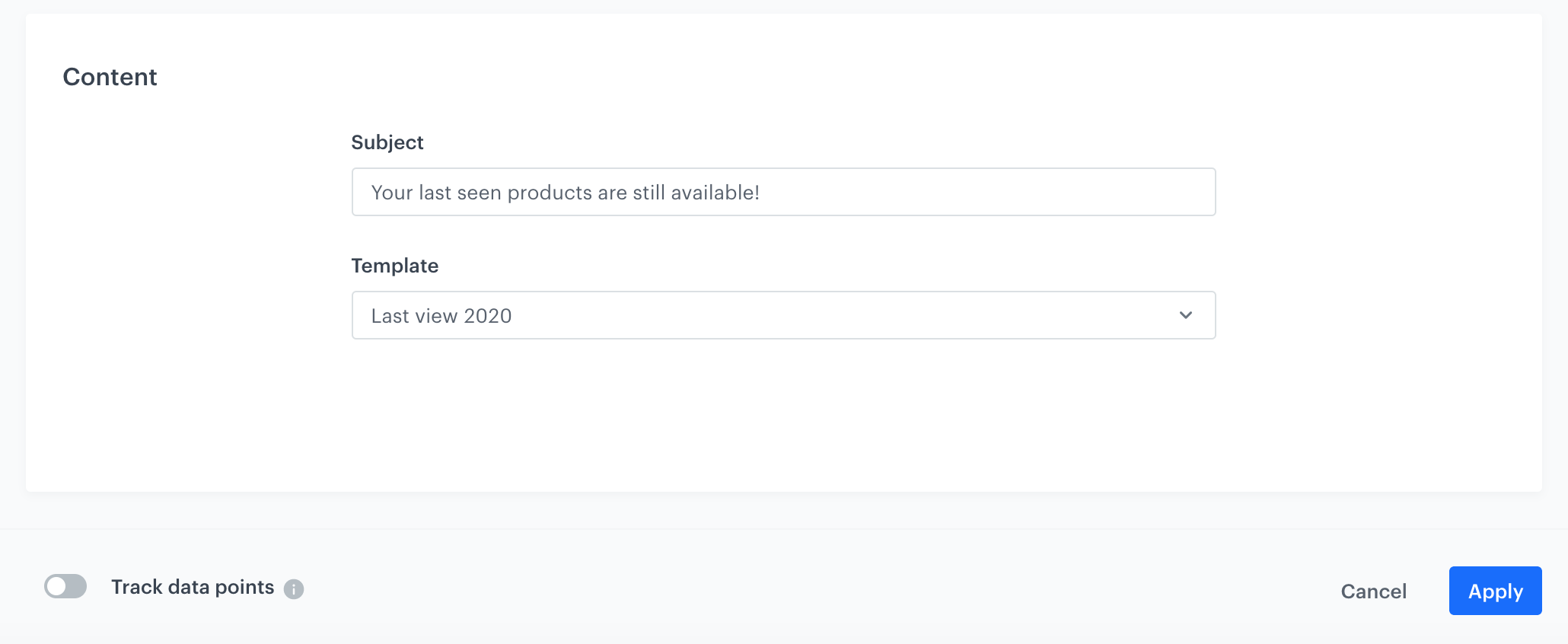 Email with last viewed products — Synerise Documentation