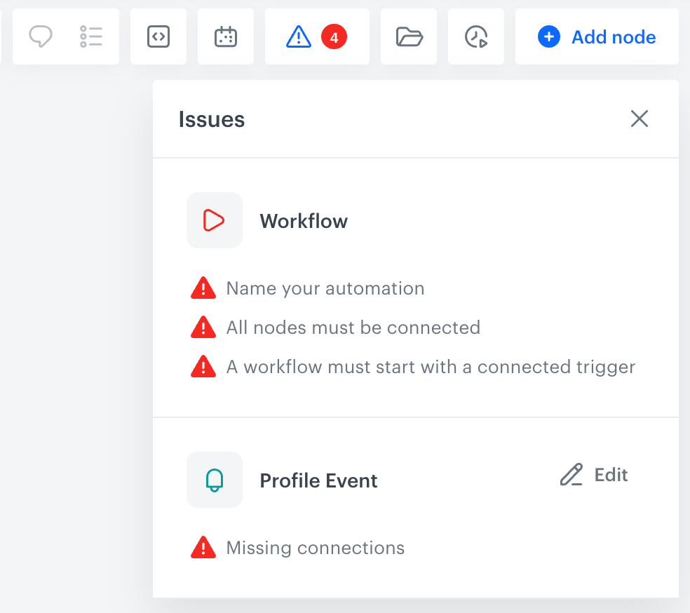 The Issues tab