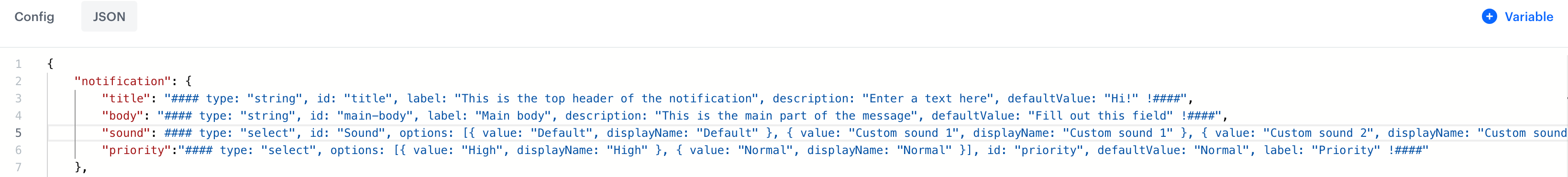 A select variable