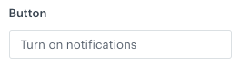 A field in the Config tab requiring a string value