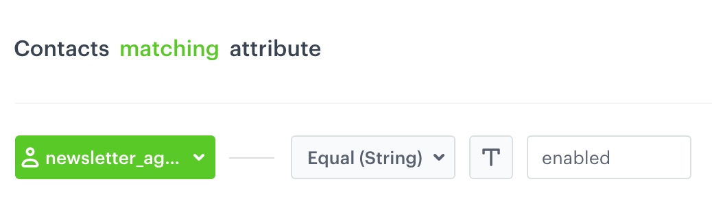 Filter settings in the Profile Filter node