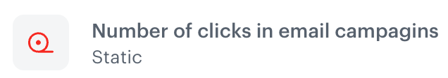 A 'Static' label under a metric title available on the list of metrics