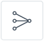 Multiple to one relation icon