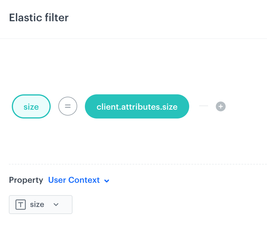 IQL query filter in AI Hub using customer profile context to match recommended item size individually to each customer