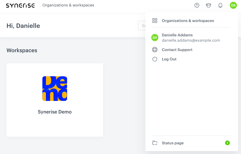 Workspace list view