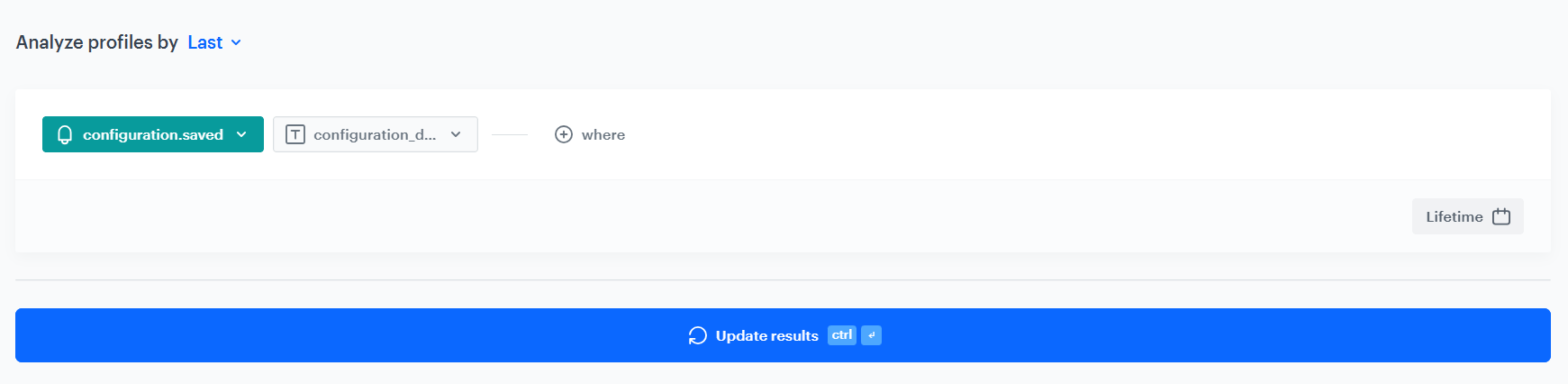 Decision Hub Last aggregate returning the configuration_data parameter of the last configuration.saved event