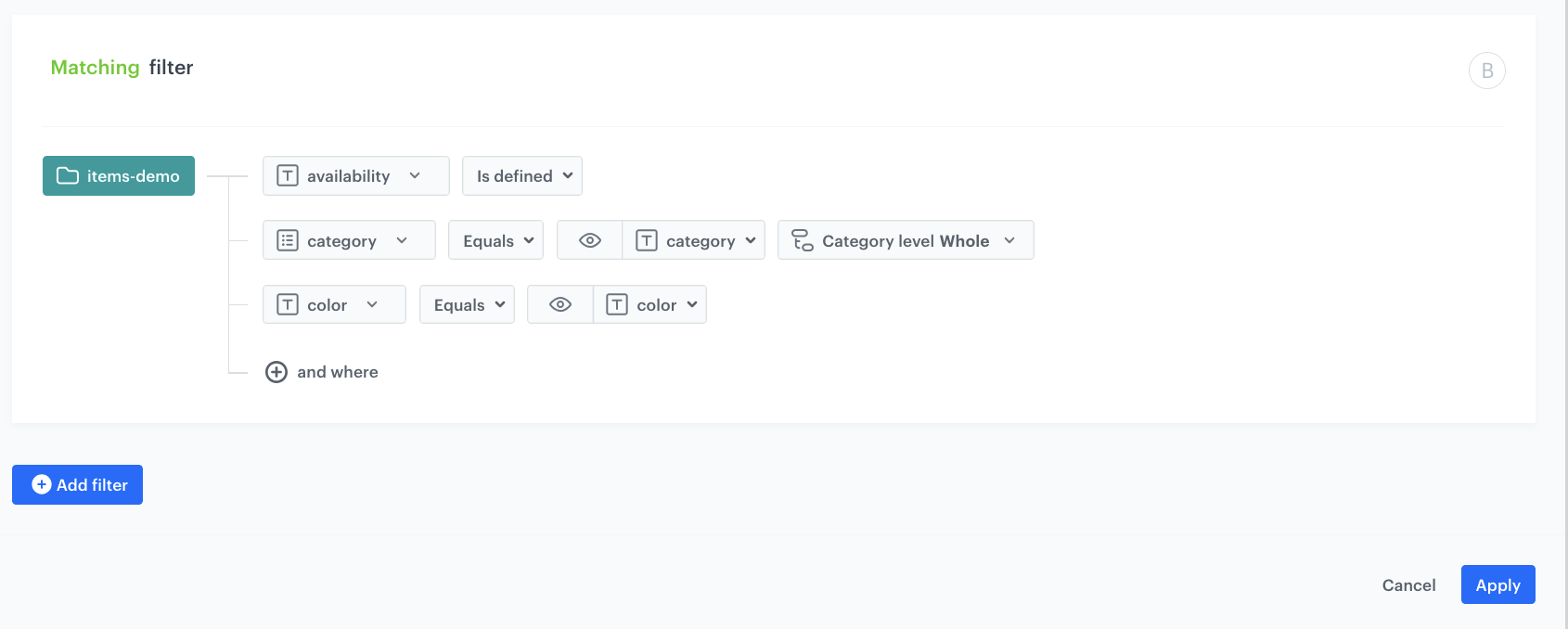 Static Filters